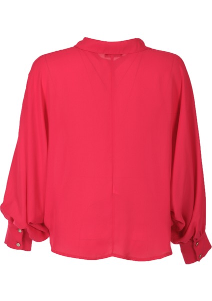 Minimalist Balon Kol Oversize Kadın Bluz - Günlük & İş modelleri