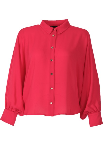 Minimalist Balon Kol Oversize Kadın Bluz - Günlük & İş indirimleri