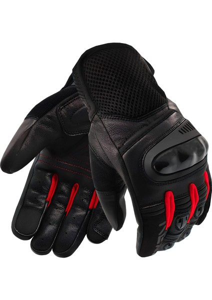 Speed Up Eldiven Siyah-Kırmızı Yüksek Koruma ve Konfor Sağlayan Deri Malzeme