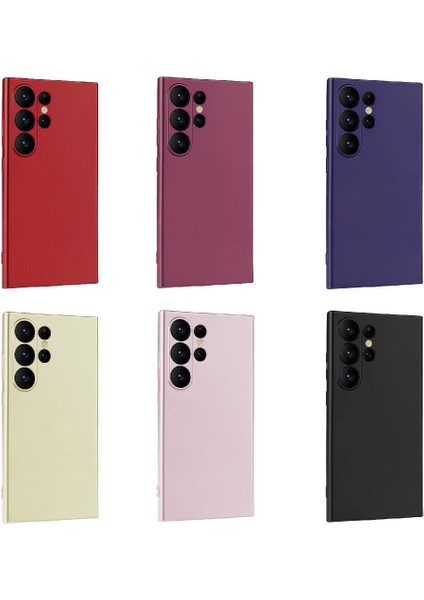 Samsung Galaxy S24 Ultra Kılıf Yumuşak Dokulu Soft Esnek Ince Mat Renkli Lüks Premier Silikon Kapak