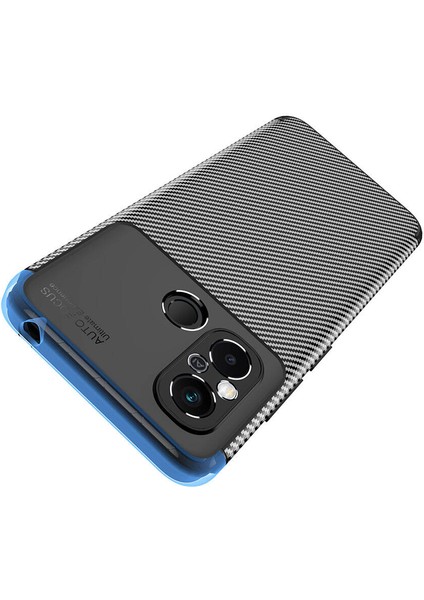 Xiaomi Redmi 12C Kılıf Kamera Çıkıntılı Karbon Fiber Dokulu Renk Atmaz Koruyucu Kapak (Negro)