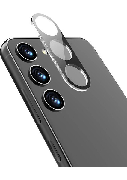 Samsung Galaxy S24 Kamera Lens Koruyucu Siyah Çerçeveli Korunaklı (3d K.c)