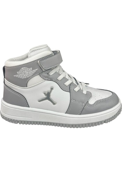 Haykat Uzun Flt Çocuk Ayakkabısı Gri Beyaz