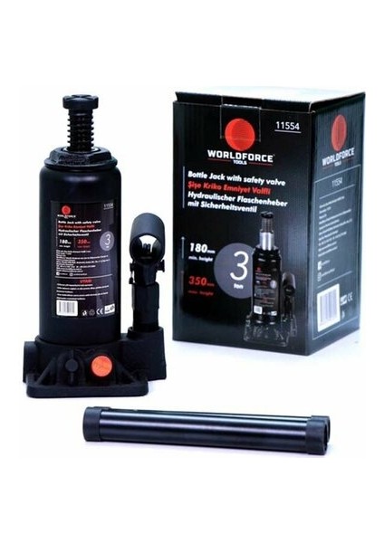 Hidrolik Şişe Kriko 3 Ton 180-360 mm