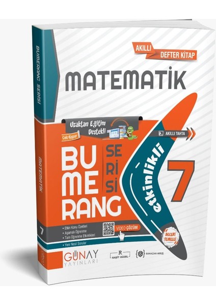 Günay Yayınları 7. Sınıf Matematik Bumerang Etkinlikli Kitap Konu Anlatımlı Soru Bankası