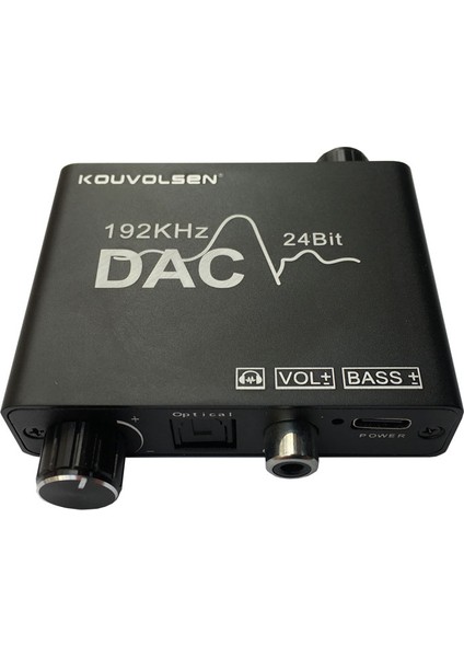 Dijital To Analog Ses Dönüştürücü Bas Kontrol 192KHZ Dac Dönüştürücü