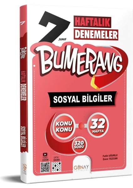 7. Sınıf Sosyal Bilgiler Bumerang Haftalık Denemeler