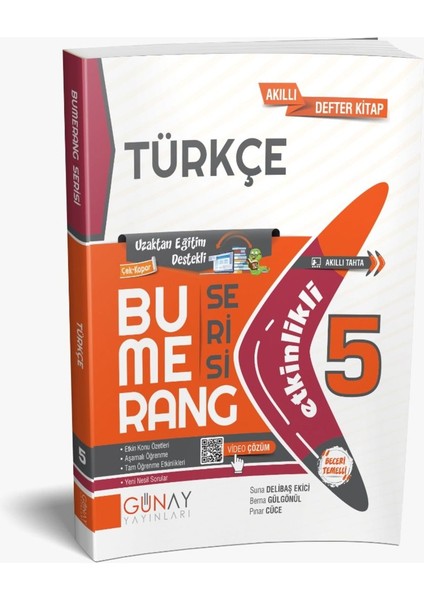Güncel 5. Sınıf Türkçe Bumerang Etkinlikli Kitap Konu Anlatımlı Soru Bankası