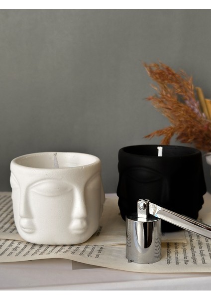 Adler Yüz Temalı 2 Parça Set Kokulu Soya Vegan Mum Beton fırsatları