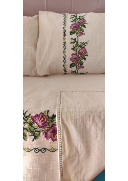 Buldan Işi Etaminli Otantik Çift Kişilik Pike Takımı