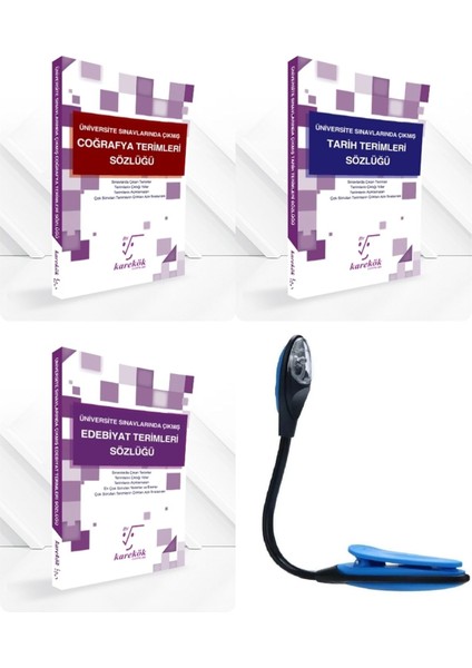 YKS De Çıkmış Terimleri Sözlüğü Tarih-Coğrafya-Edebiyat + Kitap Okuma Işığı