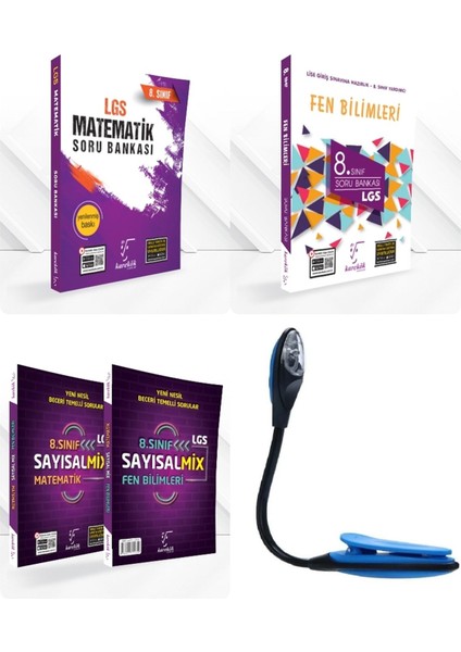 8. Sınıf Güçlen. ve Kazandıran Sayısal Set Yeni Nesil Soru + Mıx + Kitap Okuma Işığ