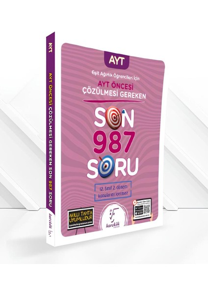 Güncel AYT Öncesi Çözülmesi Gereken Son 987 Soru-Eşit Ağırlık