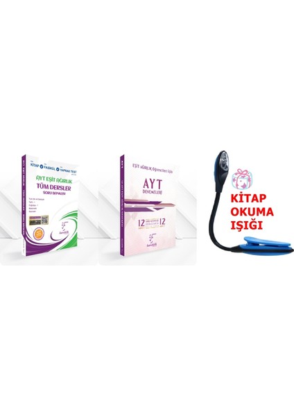 AYT Eşit Ağırlık Tüm Dersler Soru Bankası + Sözel 12'li Deneme Seti + Kitap Okuma