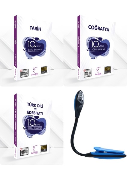 10. Sınıf Sözel Edebiyat-Tarih-Coğrafya Kazandıran Soru Bankası + Kitap Okuma Işığı