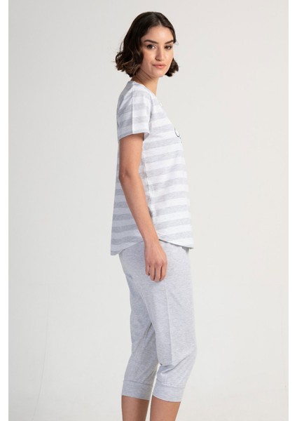 Kadın Kısa Kol Kaprili Pijama Takım modelleri
