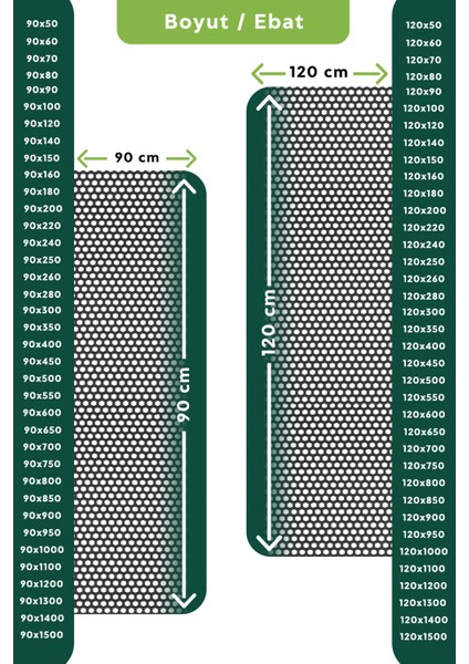 Kaydırmaz Siyah Bal Petek Paspas EN:120CM 120 x 120 fırsatları