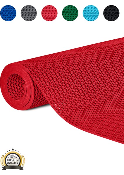 Kaydırmaz Kırmızı Yıldız Paspas EN:90CM 90 x 400