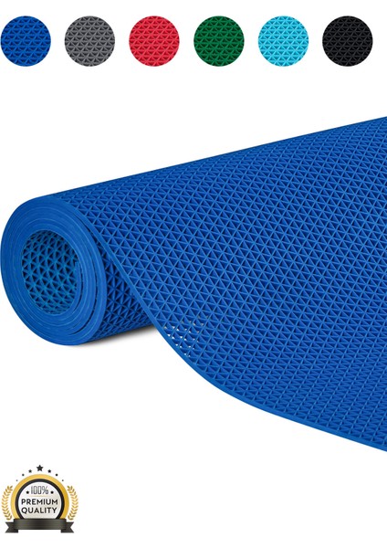 Kaydırmaz Mavi Yıldız Paspas EN:90CM 90 x 300