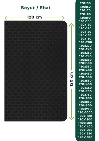 Paralı Paspas ( Para- Para ) Coin Mat Siyah Renk 120 x 400