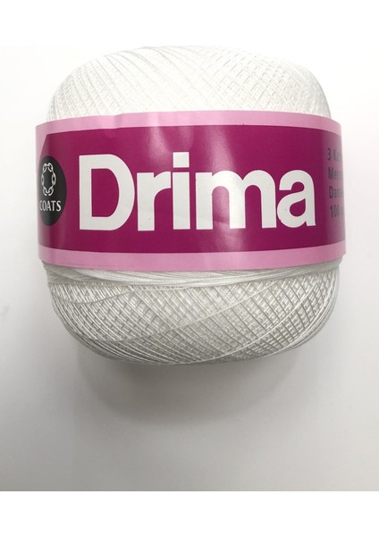 Drima Merserize Beyaz Dantel İpligi No:70 100 gr (1 adet )