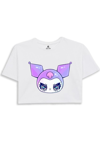 Ez Design Kuromi Baskılı Crop Tshirt