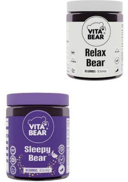 Sleepy Bear 60 Gummy & Strong Hair 60 Gummy & Beautiful Bear 60 Gummy & Relax Bear 60 Gummy Paket