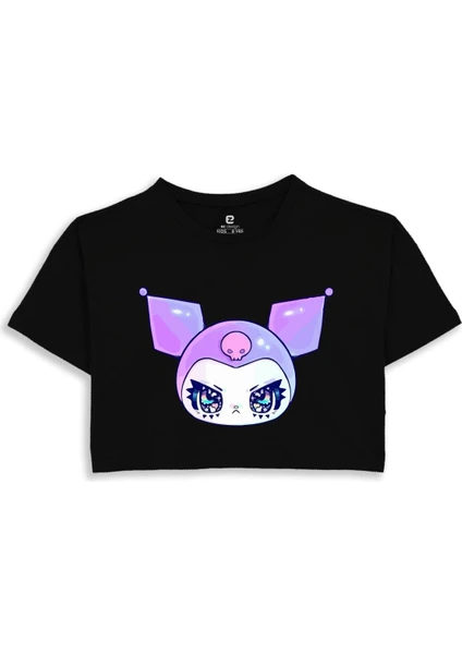 Ez Design Kuromi Baskılı Crop Tshirt