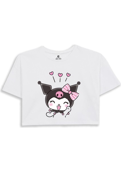 Ez Design Kuromi Baskılı Crop Tshirt