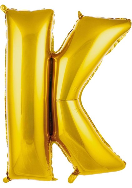 34 inç K Gold Renk Harf Folyo Balon