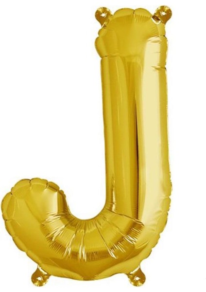 34 inç J Gold Renk Harf Folyo Balon