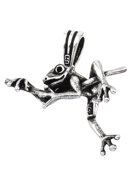 Gümüş 925 Ayar Crazy Frog Kolye Ucu