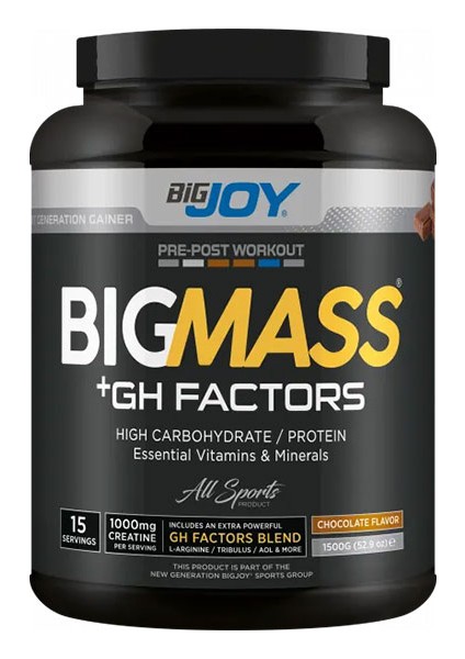 Bigmass Gh Factors Karbonhidrat Tozu 1500 gr - Çikolata Aromalı