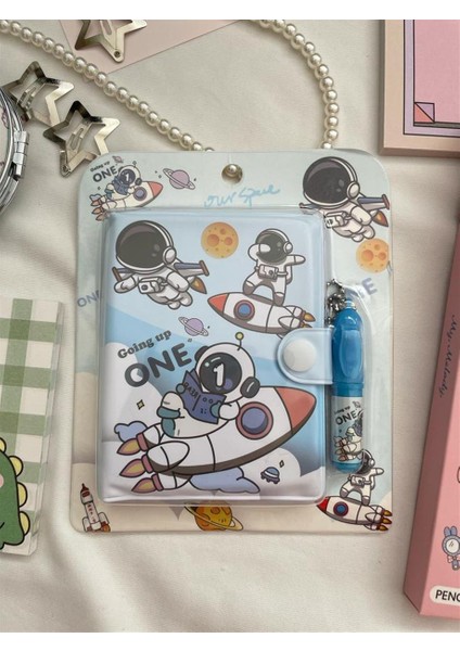 Astronot Puffy Mini Kalemli Defter 1 Adet