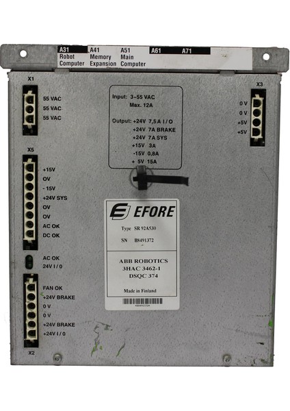 3HAC3462-1 Power Supply Abb DSQC374 Efore SR92A530