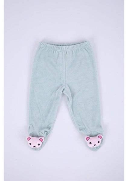 Babyhola Kadife Yelek Patikli Pantolon Unisex Bebek 2'li Set Yeşil indirimleri