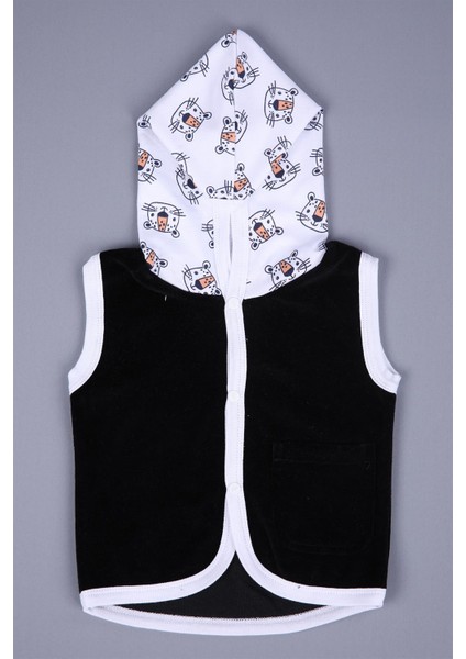 Babyhola Kadife Yelek Patikli Pantolon Unisex Bebek 2'li Set Siyah fiyatları