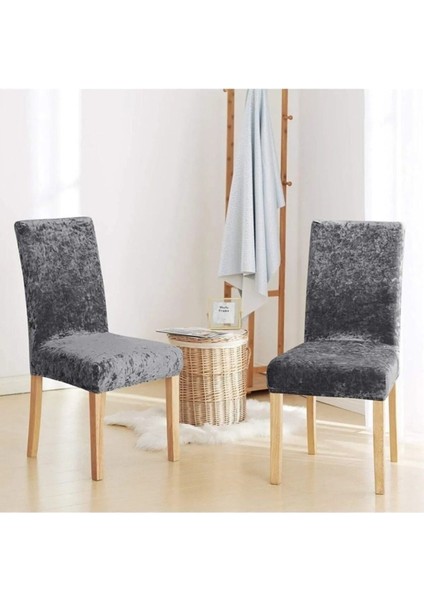 Ipek Kadife Sandalye Kılıfı Sandalye Örtüsü Lastikli Standart 1 Adet