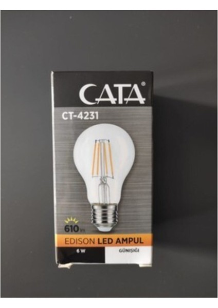 2 Adet CT-4231 6W Flament LED Ampul