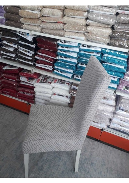 Likrali Kümaş Desenli Sandalye Örtüsü, Lastikli, Esnekli , Sandalye Kılıfı 1 Adet modelleri