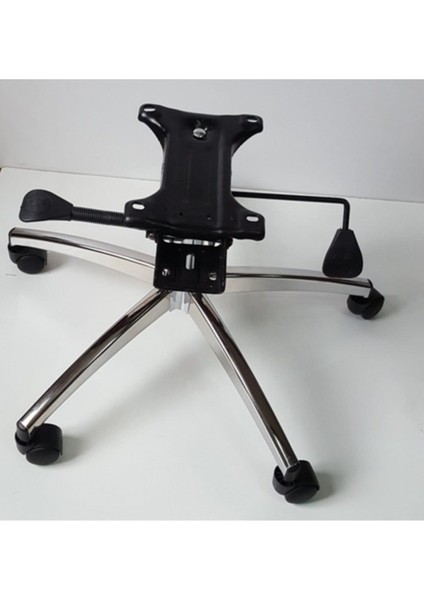Yönetici Koltuğu Krom Yıldız Ayağı Çift Kollu Kuyruklu Mekanizma Çap 64 cm modelleri