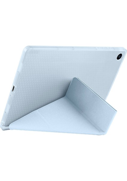 Samsung Galaxy Tab A9 8.7inç X110 X113 X115 X117 Kılıf Kalem Bölmeli Trifolding Case