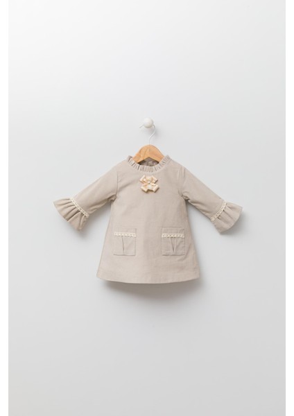 Babyhola Kadife Kız Bebek Çocuk Elbise 13535