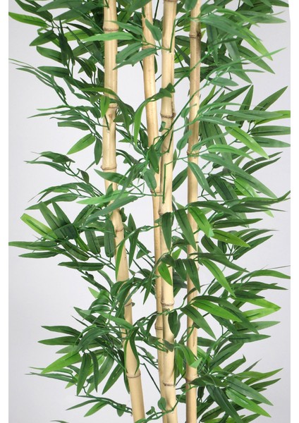 Yapay Bambu Ağacı 155 cm 4 Gövdeli Yeşil (Ahşap Siyah Gold-Saksı) fiyatları