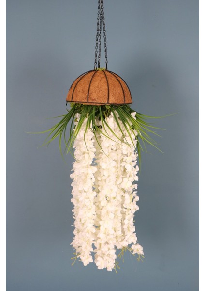 Zincirli Dekoratif Saksıda Sarkan Yapay Ortanca 115 cm fiyatları