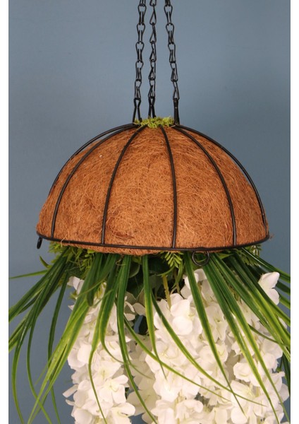 Zincirli Dekoratif Saksıda Sarkan Yapay Ortanca 115 cm modelleri