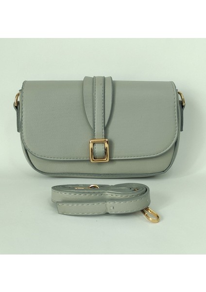 Gold Toka Detaylı Çapraz Askılı Gri , Kadın Omuz Çantası fiyatları