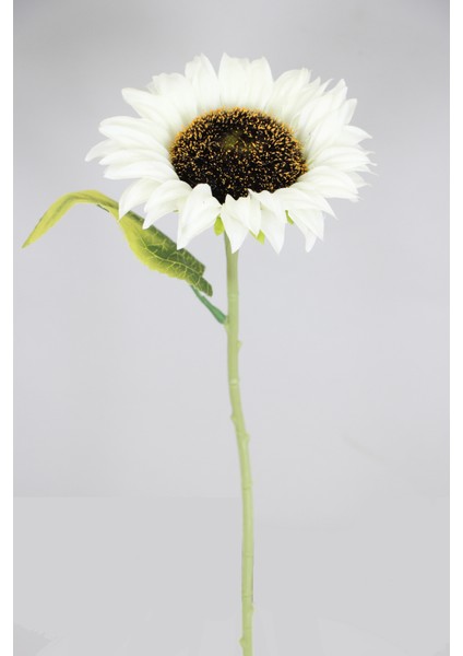 Yapay Ayçiçeği Dalı 33 cm Beyaz