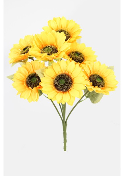 7li Yapay Dev Ayçiçeği Demeti 50 cm