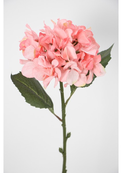 Yapay Tek Dal Pastel Ortanca Dalı 58 cm Pembe